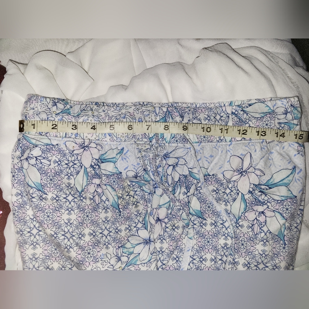 Jockey Blue and White Floral Pajama Pants - Picture 4 of 6